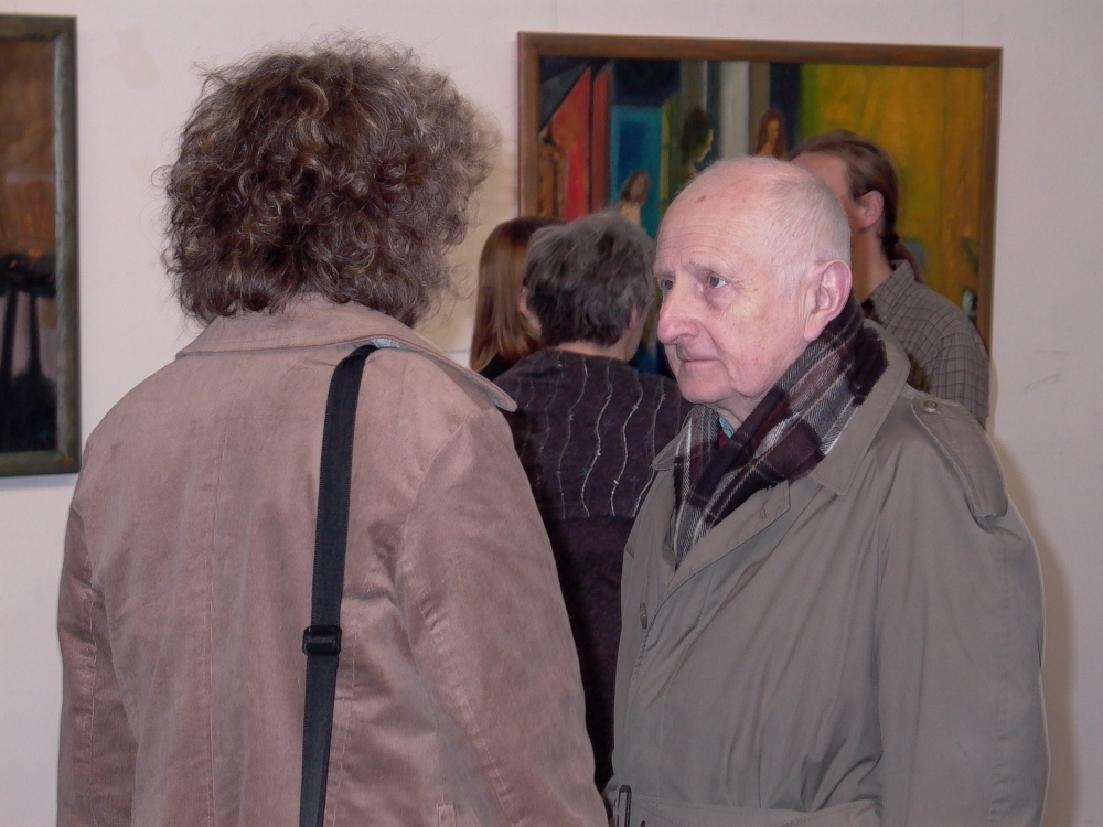Wernisaż w dniu 14.04. 2004, m.in. Jerzy Kałucki