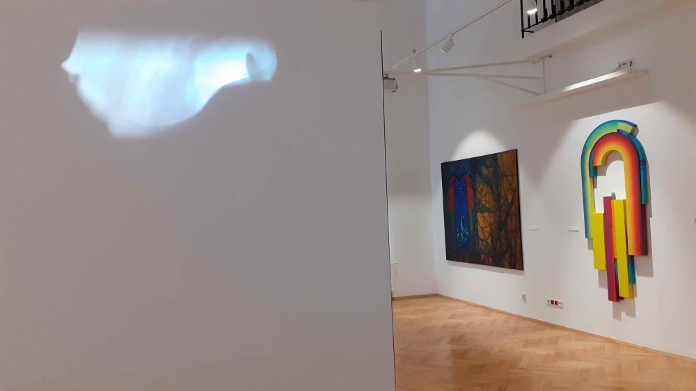 D. Lejman (video instalacja), J. Pamuła (obraz - obiekt), R. Oramus (obraz)