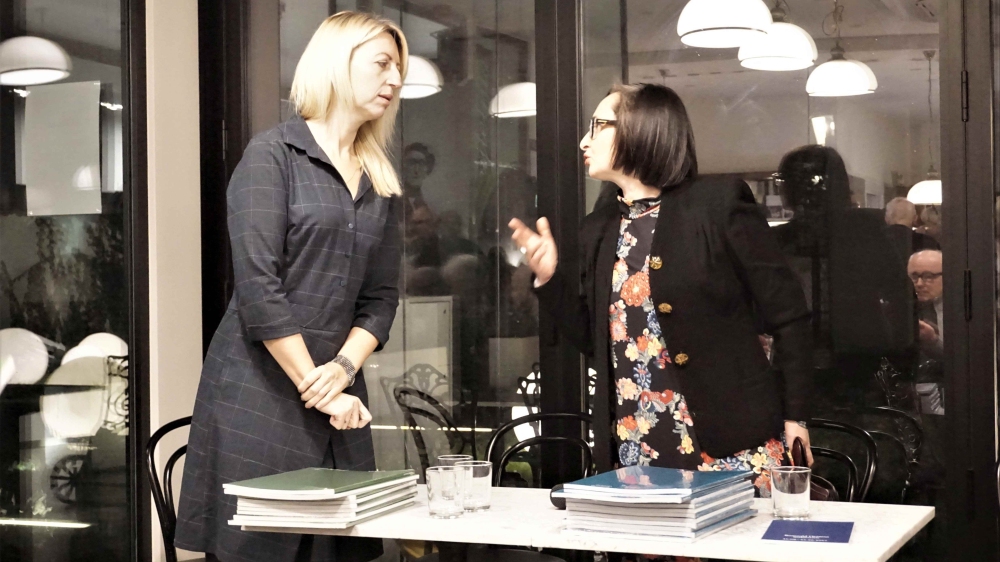 A. Budzałek, A. Kosińska przed rozpoczęciem spotkania