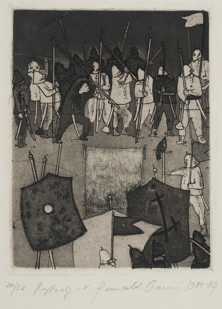 R.Oramus, Rytuały V, 1982-84, intaglio