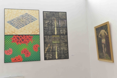 Prace od lewej  K. Kiwerskiego, po prawej A. Marczyńskiego