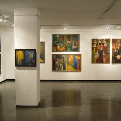 od lewej obrazy z cyklów Realne-nierelne, Rytuały codzienności, Czas zatrzymany