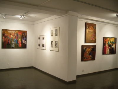 Obrazy  Funeralia, Uczta, w środku grafiki z cyklu Rytuały (lata 80.)