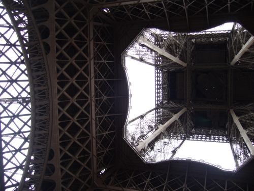 "Sklepienie" wieży Eiffla